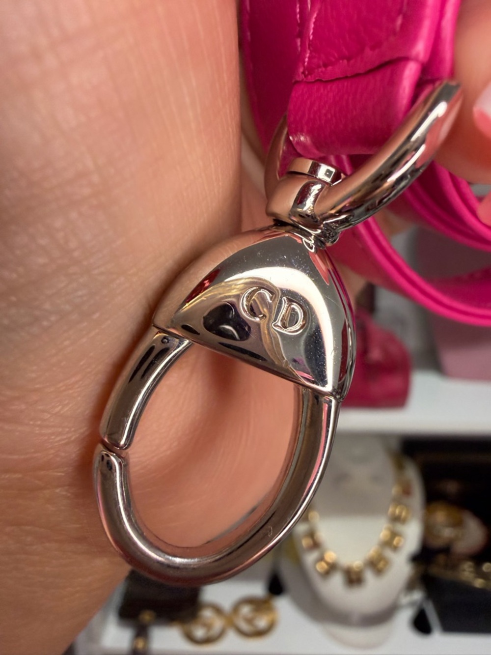 Dior Pink Tweed Lady Dior Satchel with Silver Hardware - Picture 12 of 15